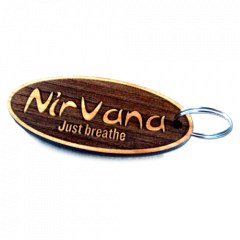 Nirvana® wooden keychain